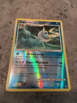 2008 Pokemon Vaporeon LV 45 Reverse Holo Foil 34/100 MP - Image 2