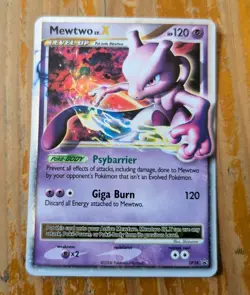Pokemon TCG Mewtwo LV.X Black Star Promo DP28 Holo Rare (LP) - Image 1