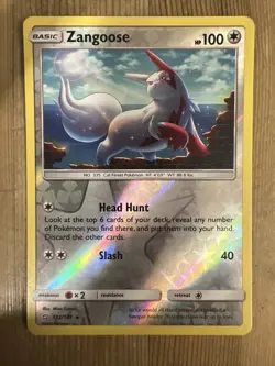 Pokemon TCG Zangoose Sun & Moon - Team Up 132/181 Reverse Holo Rare NM - Image 1