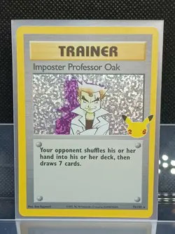 Imposter Professor Oak Pokemon Celebrations 25th Anniversary 73/102 Holo NM/M - Image 1