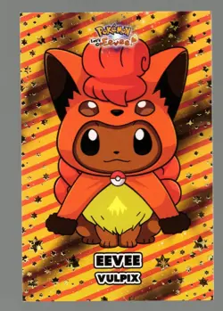 Pokemon Lets Go Eevee Database Set * VULPIX * Poncho-CRACKED ICE Holo - Image 1
