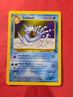 1999 Pokemon Fossil Unlimited #35 Golduck, UC, NF/H, cd1 - Image 1