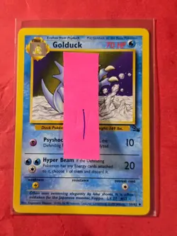 1999 Pokemon Fossil Unlimited #35 Golduck, UC, NF/H, cd1 - Image 3