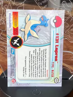 Lapras #131 Pokemon Topps 1999/2000 TV Animation Blue Logo Series 1 - Image 2
