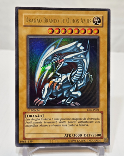 Portuguese Blue-Eyes White Dragon DIK-P001 Ultra Rare 1st Edition Yugioh 7932 - Image 1