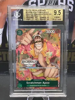 2022 One Piece ST02-008 Scratchmen Apoo Online Regionals Participation BGS 9.5 - Image 1