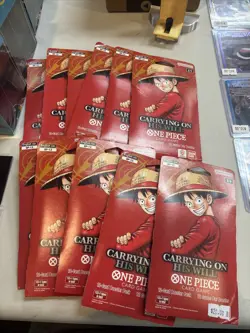 Lot Of 11!One Piece OP-13 Carrying on His Will Sleeved Booster Packs - Image 1
