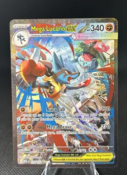 Pokemon Mega Evolutions TCG Mega Lucario EX Card 179/132 Sir - Image 1