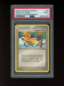 Pokemon PSA 9 MINT 2004 Tropical Wind World Championship Card Black Star 26 - Image 1