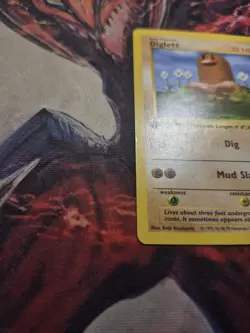 Diglett 47/102 1st Edition Shadowless Base Set Pokemon Card Game 1999 WOTC MP - Image 2
