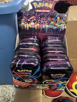 Pokemon Empty Pokeballs x16 & Tins x6 Mega Evolution with Display Good Condition - Image 2