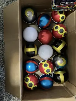 Pokemon Empty Pokeballs x16 & Tins x6 Mega Evolution with Display Good Condition - Image 3