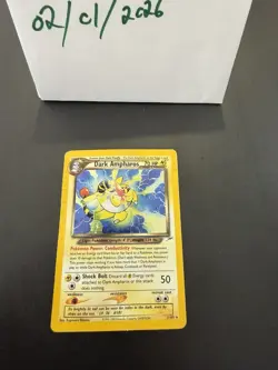 Pokemon TCG Dark Ampharos 1/105 Holo Rare Neo Destiny 1995-2000 WOTC LP - Image 1