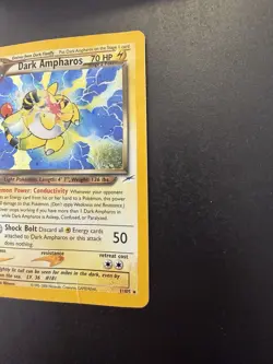 Pokemon TCG Dark Ampharos 1/105 Holo Rare Neo Destiny 1995-2000 WOTC LP - Image 3