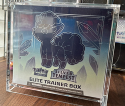 Pokemon Sword & Shield SILVER TEMPEST ETB Elite Trainer Box Sealed with Acrylic - Image 1