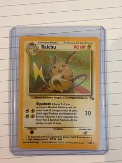 Pokemon TCG- Raichu 14/62 Holo Unlimited Fossil Set WOTC - Image 1