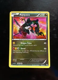 Pokemon ENG Shiny Rayquaza Dragons Exalted 128/124 Secret No Charizard Gold Star - Image 1