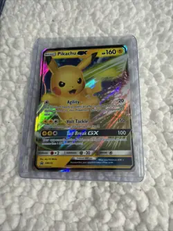 Pokemon TCG Holo Ultra Rare Pikachu GX SM232 Black Star Promo - Image 1