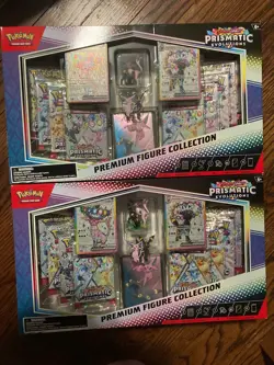 (2x) POKEMON TCG Prismatic Evolutions Premium Figure Collection ✅Sealed - Image 1