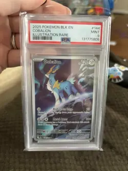 Pokemon TCG Cobalion Illustration Rare Black Bolt 144/086 PSA 9 - Image 1