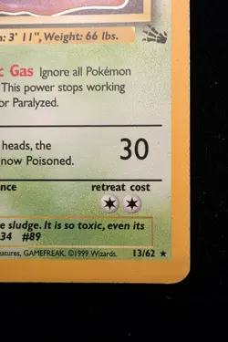 Muk ⭐ 13/62 Fossil Holo Base Set Vintage Pokemon LP Gradebale Mint - Image 5
