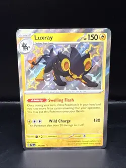 Pokemon Luxray 137/091 Sv: Paldean Fates Shiny Rare Holo Pokemon - Image 1