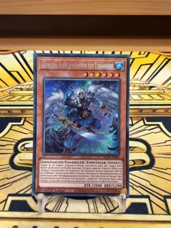 Yugioh Georgius, Schwertkampfer der Eisbarriere BLTR-DE006 Secret Rare - Image 1