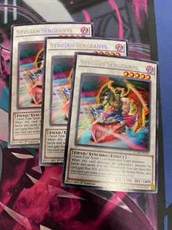 YUGIOH - STYGIAN SERGEANTS X3 - SECRET RARE - NM - 1ST ED - LC5D - Image 1