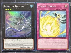 YUGIOH TCG LEVIRTUE DRAGON SUPER 1ST + VIRTUE STREAM ROTA COMMON 1ST ED - Image 1