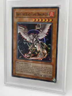 Horus The Black Flame Dragon LV6 PSA 9 MINT Super Rare SOD-EN007 Yugioh Unlim - Image 3