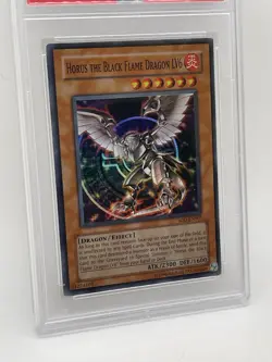 Horus The Black Flame Dragon LV6 PSA 9 MINT Super Rare SOD-EN007 Yugioh Unlim - Image 4