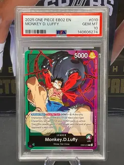 2025 One Piece EB02-010 Monkey D Luffy Anime 25th Collection PSA 10 - Image 1
