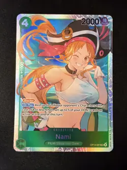 Nami OP14-031 (SR) – The Azure Sea’s Seven – One Piece TCG – English Super Rare - Image 1
