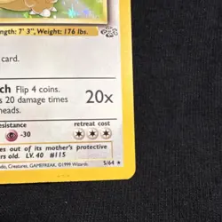 Pokemon TCG Kangaskhan Holo Rare Card 5/64 Jungle 1999 - Image 4