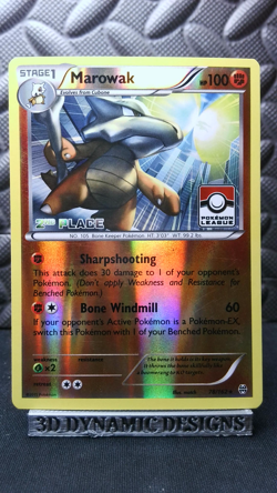 | Pokemon Marowak 78/162 Pokemon League 2nd Place Trophy Card LP 🔥 | - Image 1