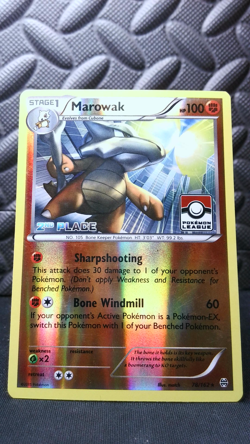 | Pokemon Marowak 78/162 Pokemon League 2nd Place Trophy Card LP 🔥 | - Image 2