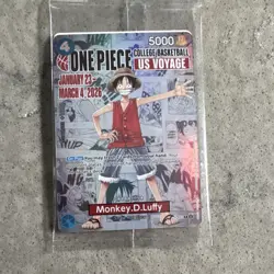 Namco Monkey.D.Luffy P-055 One Piece CCG Promo Card US Voyage Promotion - Image 1