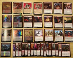 MTG Lot Of 39 Battle For Baldur’s Gate RED Cards Including FOILS - Image 1
