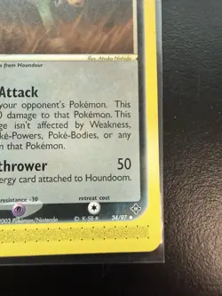 Pokemon TCG Houndoom 34/97 Dragon Uncommon Card (NM Condition) - Image 5
