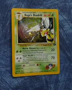 Pokemon Koga's Beedrill 9/132 Gym Challenge Holo Card with swirl CGC TCG - Image 1