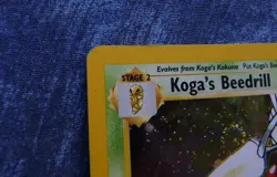 Pokemon Koga's Beedrill 9/132 Gym Challenge Holo Card with swirl CGC TCG - Image 2