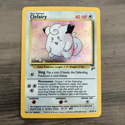 Pokemon TCG Clefairy Base Set 2 Holo Unlimited Rare Card 6/130 - Image 1