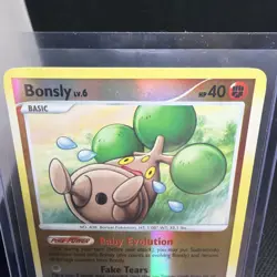 Bonsly 71/130 Reverse Holo - Diamond & Pearl Base Set Vintage Pokemon MP BR3 - Image 2