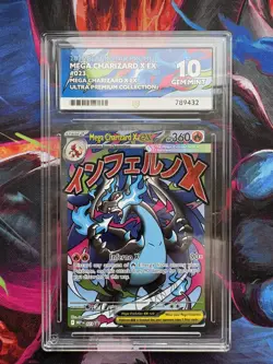 Pokemon TCG Mega Charizard X Ex 023 UPC Promo Ace 10 Gem Mint Perfect Subgrades - Image 1