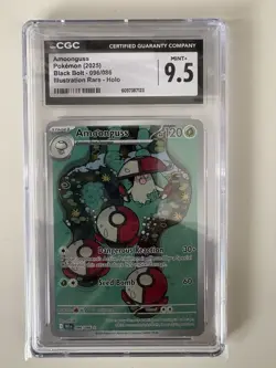 CGC 9.5 MINT + AMOONGUSS POKEMON BLK EN-BLACK BOLT ILLUSTRATION RARE HOLO #096 - Image 1