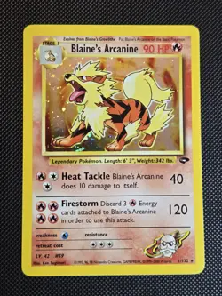 Blaine's Arcanine 1/132 Gym Challenge Holo Pokemon - Image 1