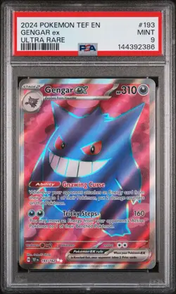 2024 POKEMON TEF EN-TEMPORAL FORCES #193 GENGAR EX ULTRA RARE PSA 9 - Image 3