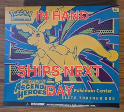 Pokemon Ascended Heroes Pokemon Center Elite Trainer Box IN HAND NEW SEALED ETB - Image 1