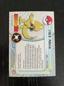 1999 Topps Chrome T.V. Abra Foil deutsch #63 Pokemon - Image 2