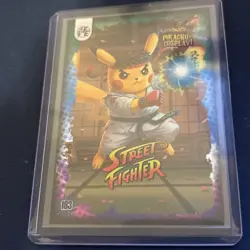POKEMON PIKACHU COSPLAY! * Ryu Pikachu Street Fighter * #193- HOLO - Image 1